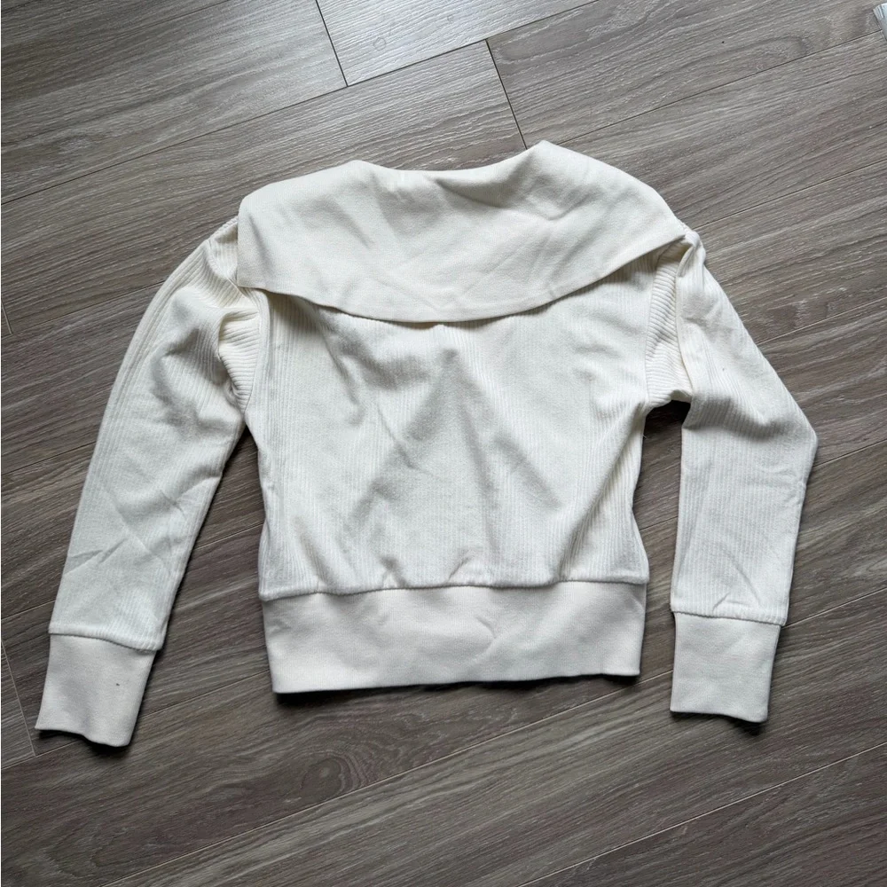 Varley NWT Women’s Maguire Half Zip Sweater Egret Cream Sz XS - Picture 12 of 13